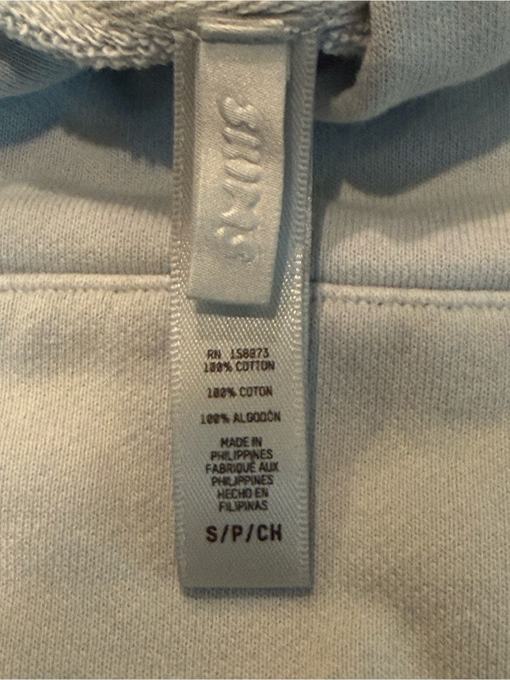 Skims. Boyfriend Fleece Lounge Hoodie. Zen Blue. Size Small. - Picture 6 of 11
